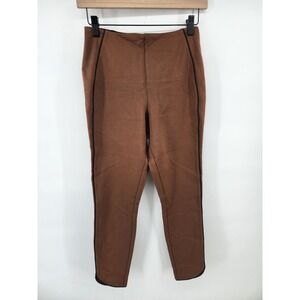 Lysse Ponte Smoothing Waistband Leggings Brown Small Quiet Luxury Old Money